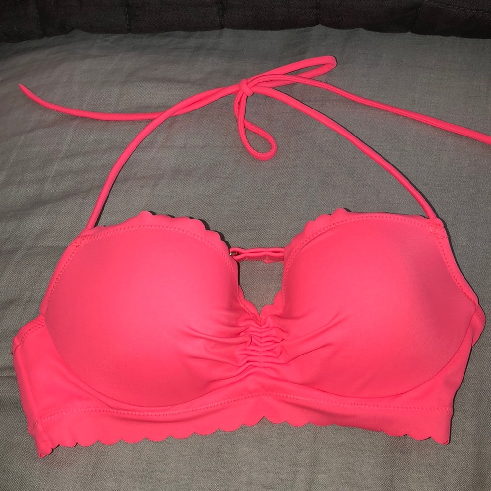 coral victoria’s secret bikini top